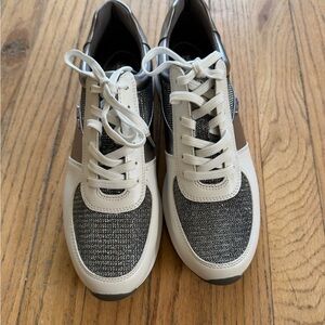 Michael Kors Allie glitter white sneakers 9